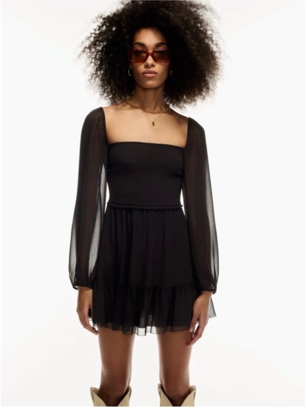 Black Wilfred tempest mini dress. NWT